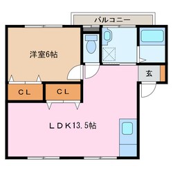 箕田駅 徒歩7分 2階の物件間取画像